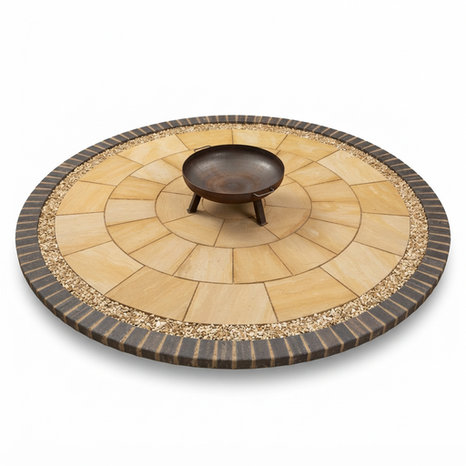 Paveworld Mint Fossil Sandstone Circle Set 3.30m