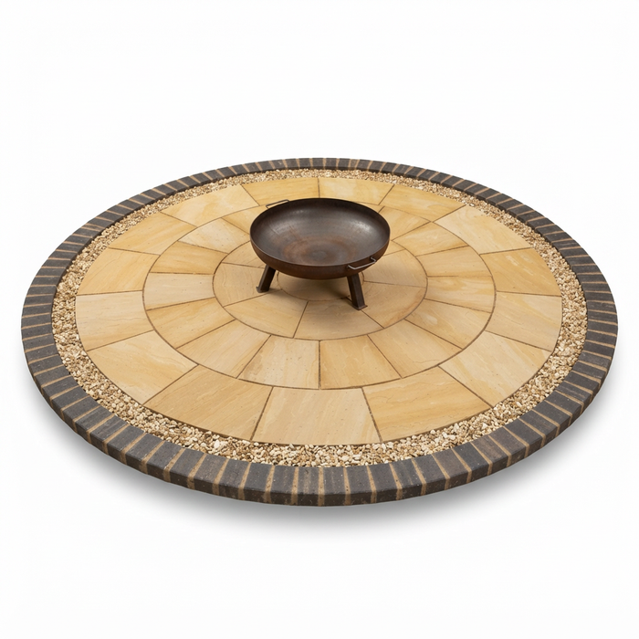 Paveworld Mint Fossil Sandstone Circle Set 3.30m