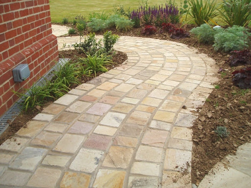 Paveworld Mint Fossil natural sandstone cobbles setts