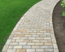 Paveworld Mint Fossil sandstone paving setts with natural fossil detail