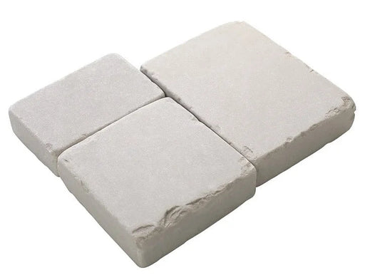 Mint Goose mixed size tumbled sandstone driveway block paving