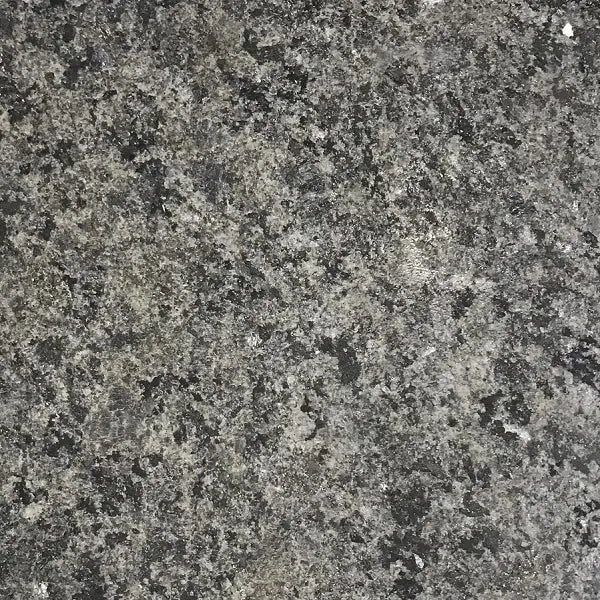 Paveworld Misty Black Pearl granite close-up showing mineral flecking