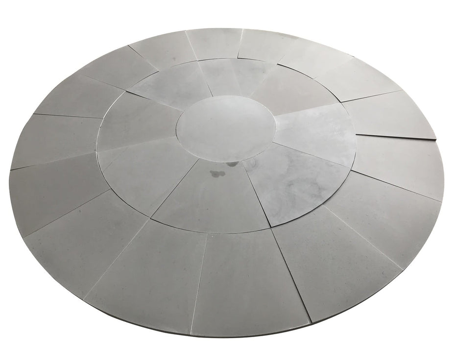 Paveworld Silver Dune smooth sawn sandstone circle paving detail