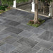 Paveworld Slate Grey Sandstone 22mm calibrated paving with natural grey tonal variation
